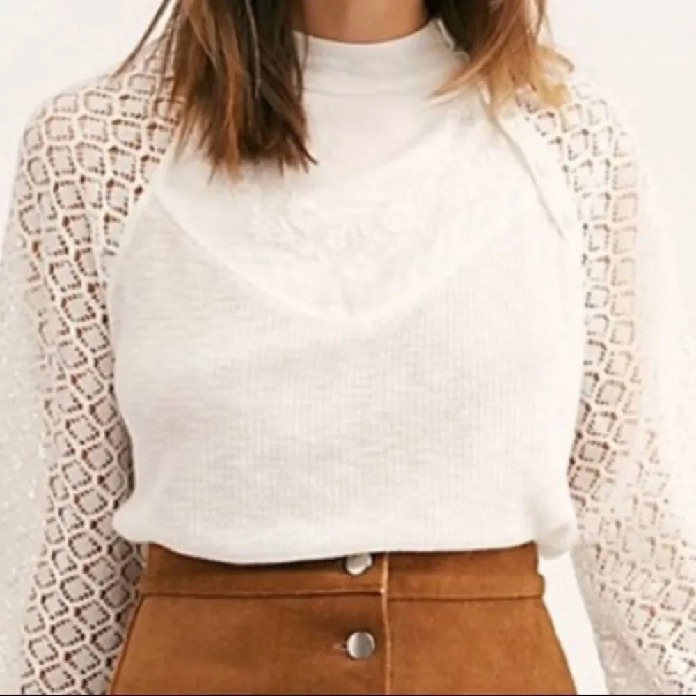 NWT Free People Sweetest Thing Thermal in Ivory